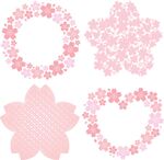 粉红花朵边框