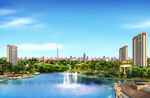 房地产 湖景 园林 效果图