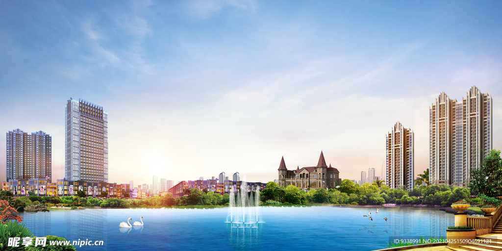 房地产 湖景 会所
