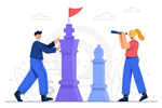 人物插图 扁平办公矢量    
