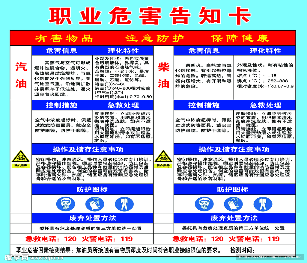 职业危害告知卡