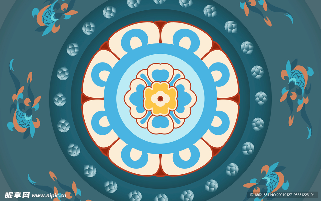 中国风花纹