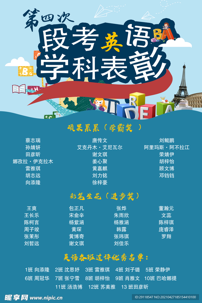 英语表彰