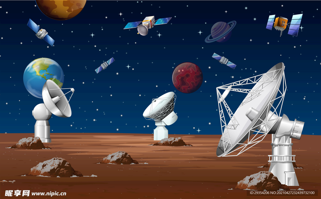 卡通宇宙太空图片