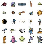 宇宙元素插画