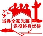 退役军人造型墙