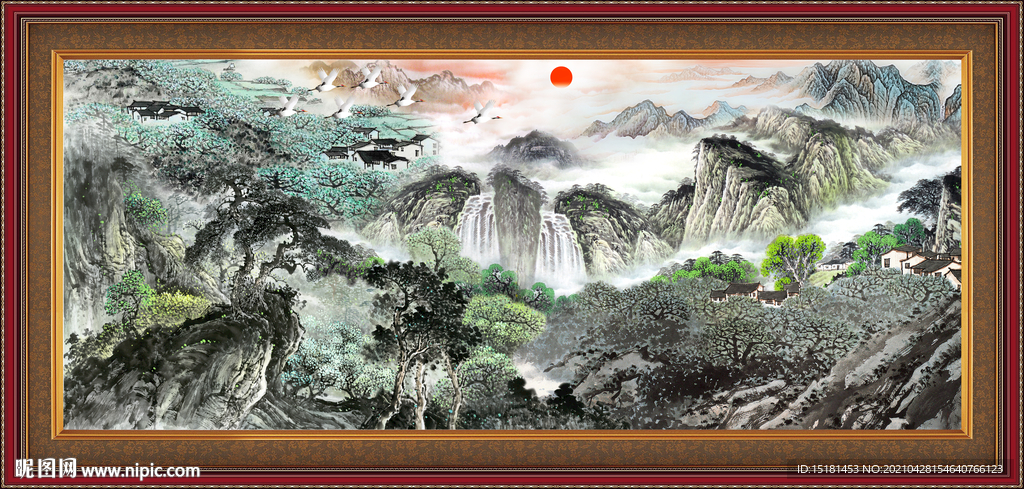 客厅中国画