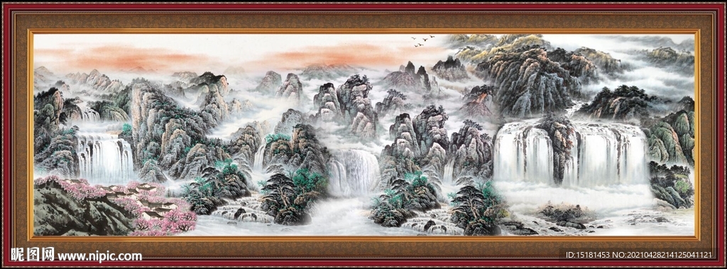 巨幅国画山水