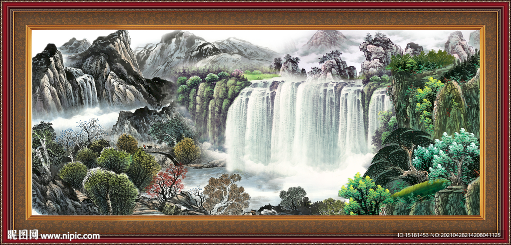 巨幅国画山水