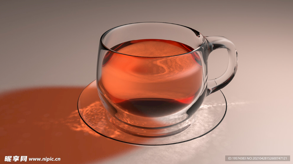 c4d模型玻璃水杯花茶咖啡茶杯
