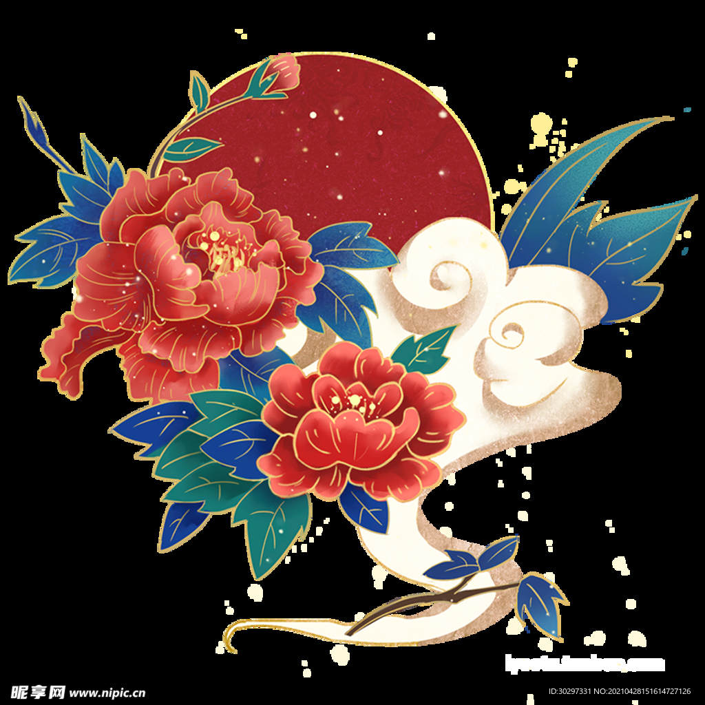 国潮花朵