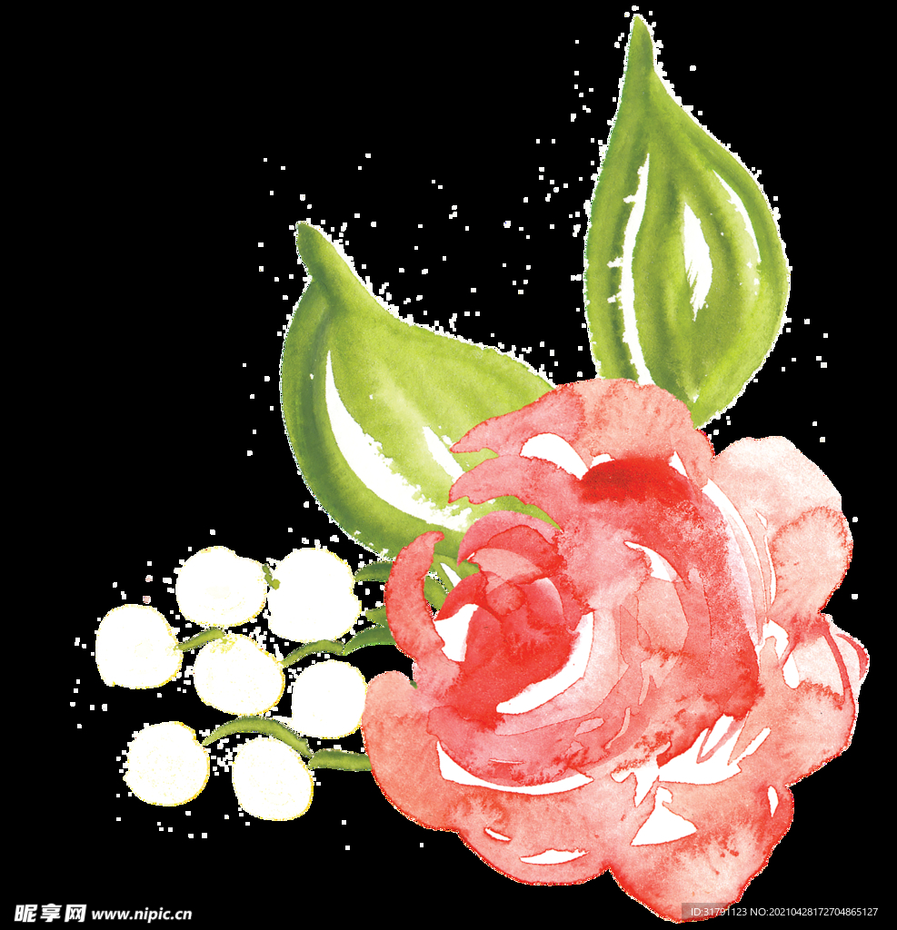 水彩花卉
