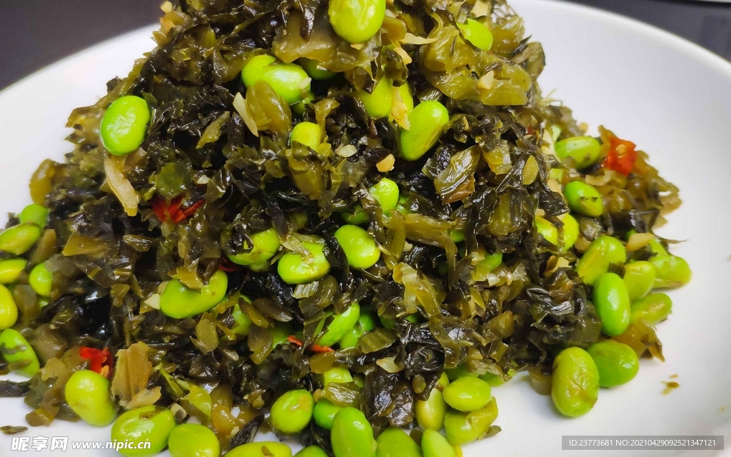 雪菜毛豆