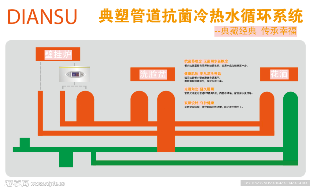 壁挂炉水管管道结构图