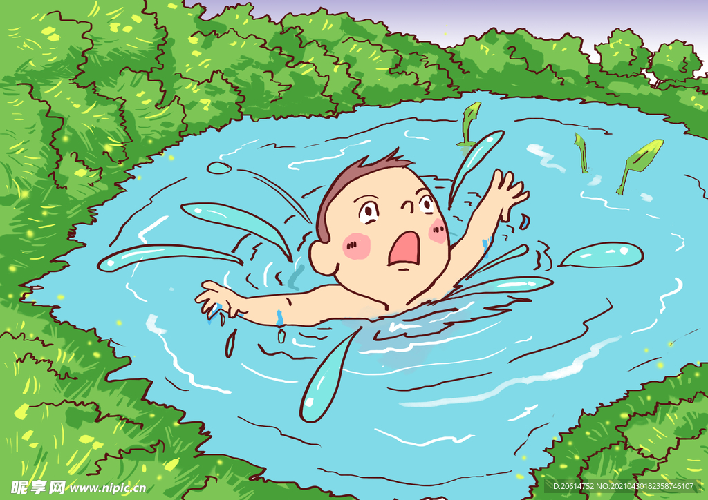 溺水的小孩