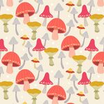 蘑菇满印花