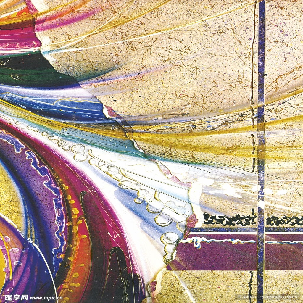 水彩时尚艺术抽象装饰画