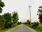 空荡荡的乡村道路风景