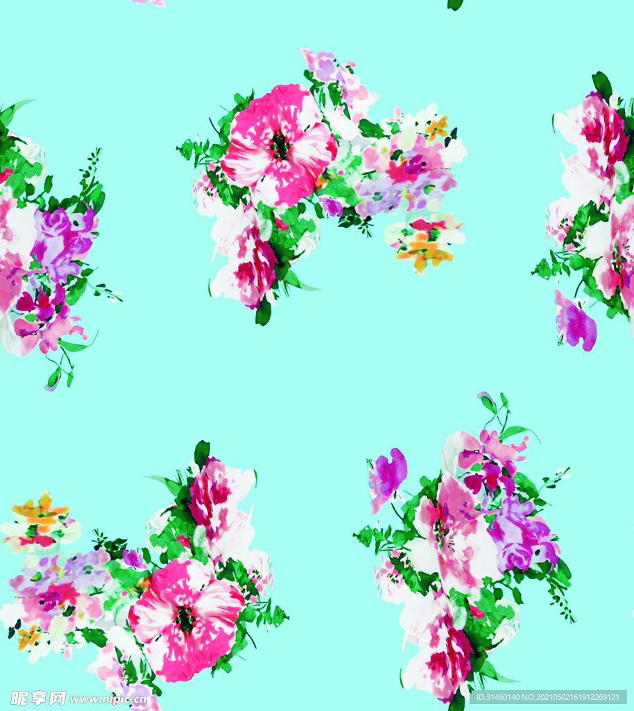 水彩花