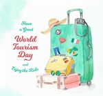 世界旅游日行李箱