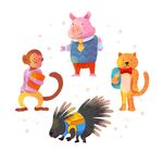 创意校园动物