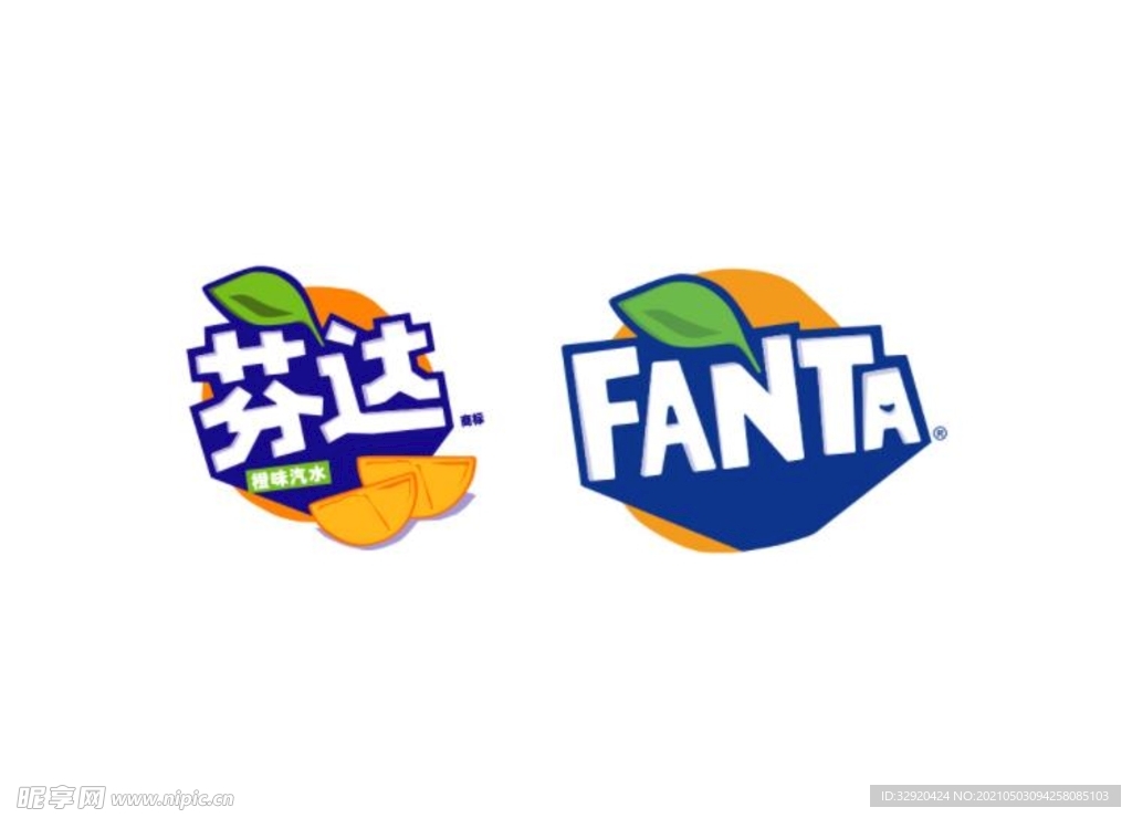 最新版芬达饮料logo标志