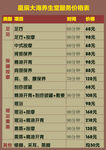 星辰大海养生堂服务项目价格表