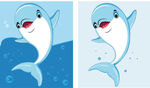 可爱小海豚插画