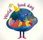 世界粮食日怀抱食物
