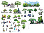 园林景观展板素材