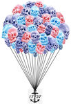 降落伞 气球 欧美印花 T恤