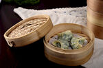 广东点心早茶小吃蒸笼韭菜饺子
