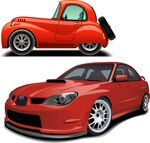红色汽车