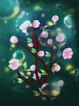 小清新手绘梅花
