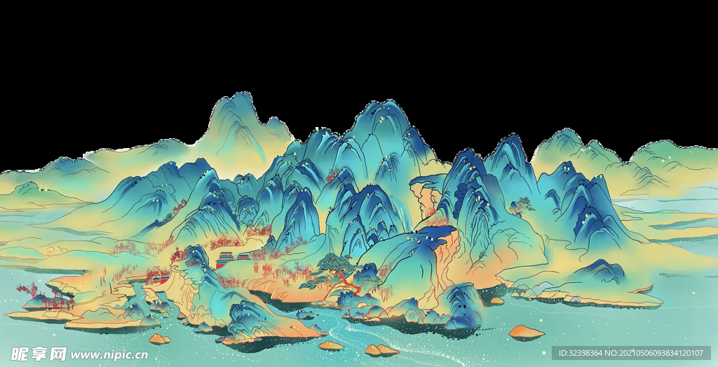国潮山水画