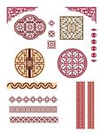 中式古典矢量花纹