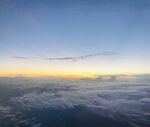 飞机上的夕阳