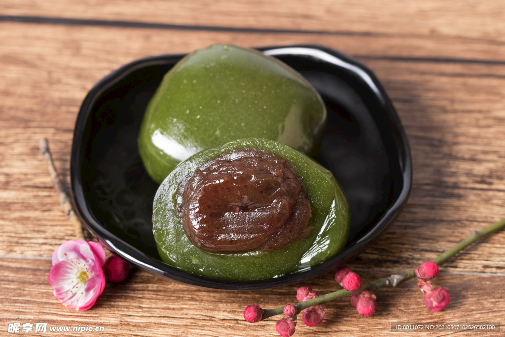 豆沙青团