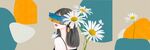 轻奢花卉美女人物装饰画