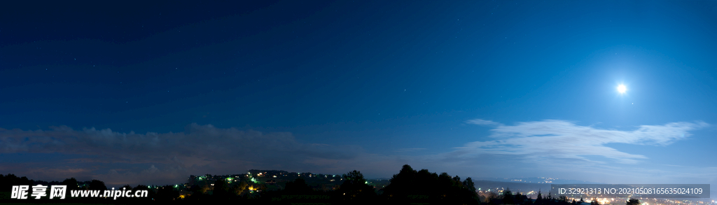 高清天空夜景月亮