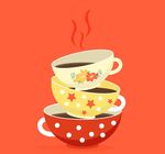 复古咖啡杯矢量图