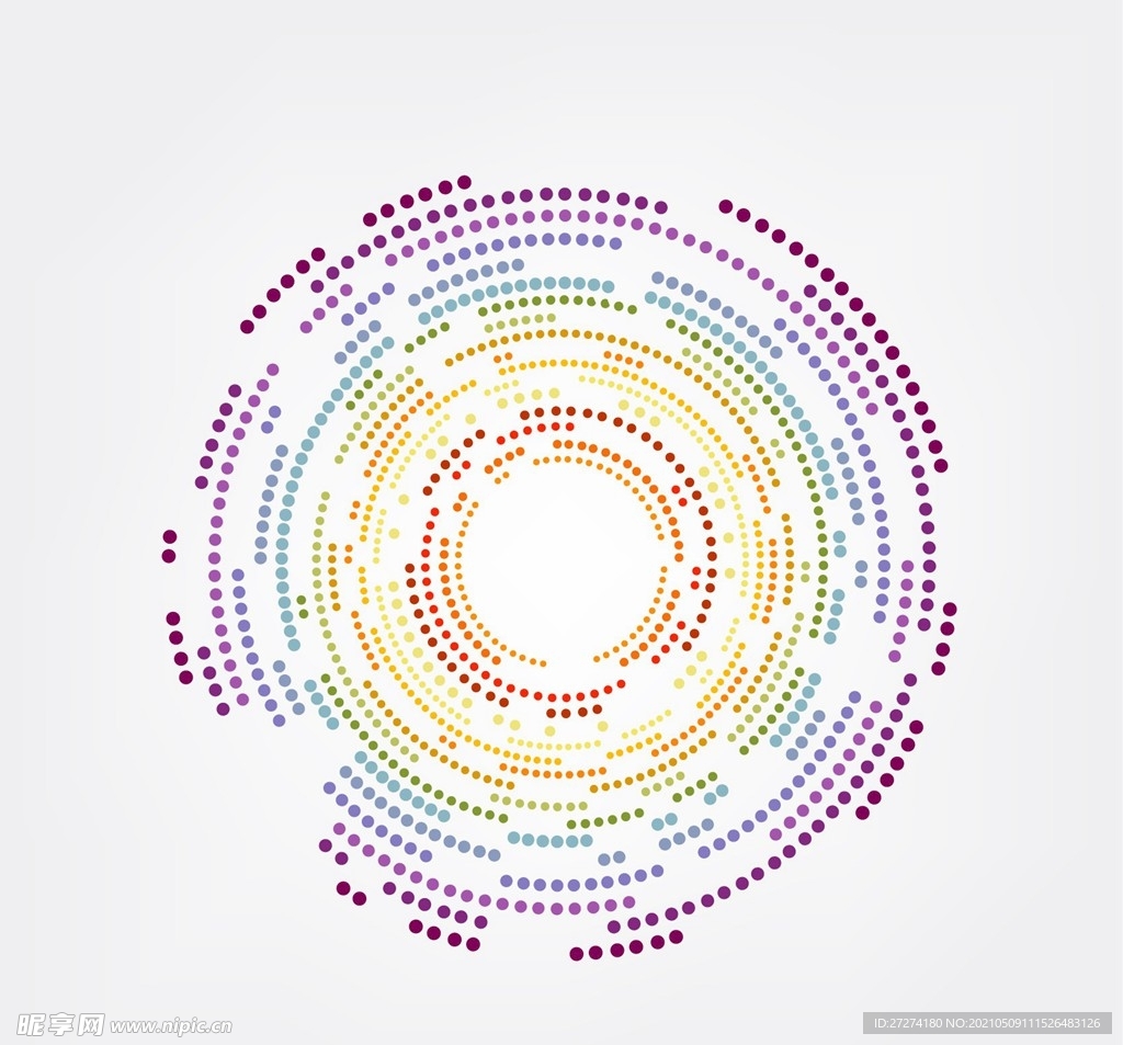 七彩圆点图案