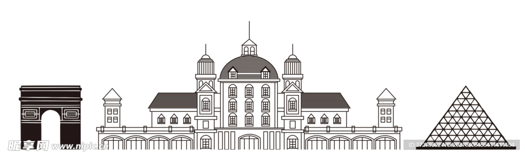 法国矢量建筑