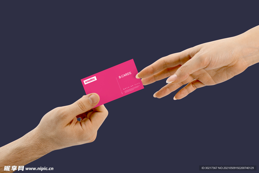 手持名片样机