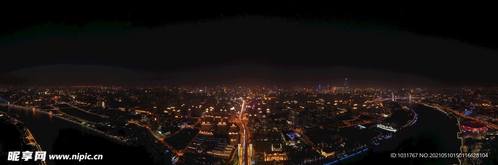 上海夜景航拍 上海南北高架