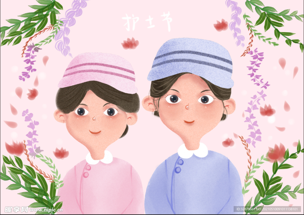 护士 512 手绘 白衣天使 