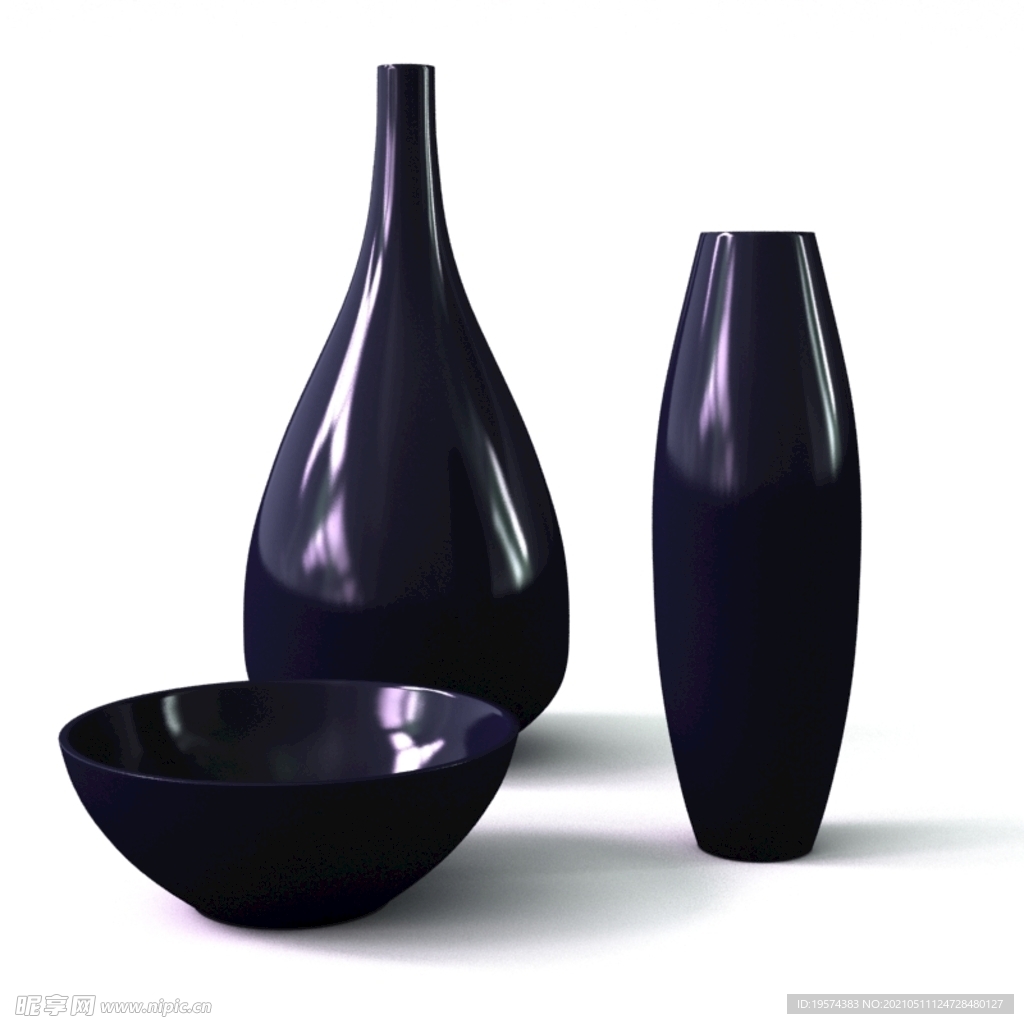 c4d模型花瓶陶瓷瓷器金属