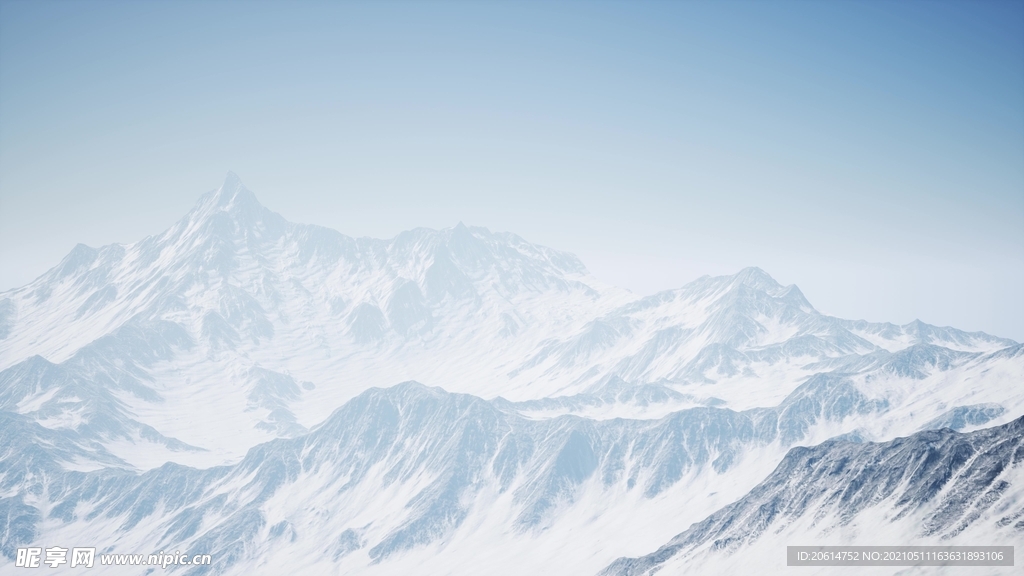 绵绵不绝的雪山