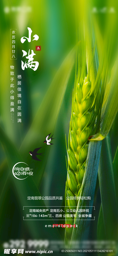 房地产节气小满微信海报
