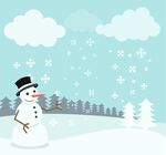冬季景观雪人